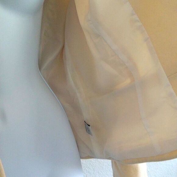 Wool Pea Coat Ivory size 12 - Picture 4 of 7